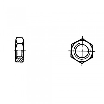 ОСТ 1 33040-80 Гайки шестигранные для нерасчетных соединений и стопорения латунь